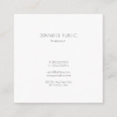 Carte De Visite Carré Modèle Luxe d'or de conception élégante de (Dos)