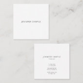 Carte De Visite Carré Modèle mignon moderne élégant de conception simple (Devant / Derrière)
