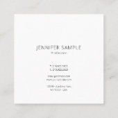 Carte De Visite Carré Modèle mignon moderne élégant de conception simple (Dos)