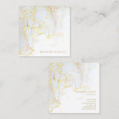 Carte De Visite Carré Modèle moderne élégant de professionnel de marbre (Devant / Derrière)