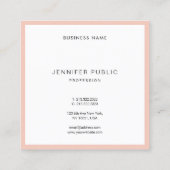 Carte De Visite Carré Modèle moderne moderne moderne propre professionne (Dos)