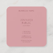 Carte De Visite Carré Modèle moderne sophistiqué de conception simple (Dos)