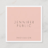 Carte De Visite Carré Modèle professionnel élégant moderne (Devant)