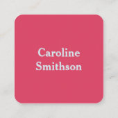 Carte De Visite Carré Modèle professionnel moderne rose-rouge et bleu cl (Dos)