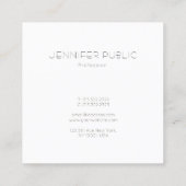 Carte De Visite Carré Modèle professionnel Monogramme élégant moderne To (Dos)