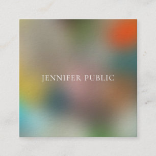 Carte De Visite Carré Modèle professionnel tendance Art Abstrait élégant