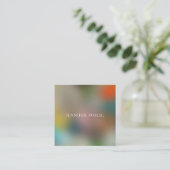 Carte De Visite Carré Modèle professionnel tendance Art Abstrait élégant (Debout devant)