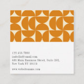 Carte De Visite Carré Modern Abstract Geometric Colorful Professional (Dos)