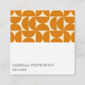 Carte De Visite Carré Modern Abstract Geometric Colorful Professional (Devant)