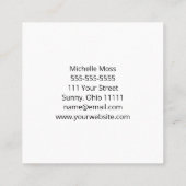 Carte De Visite Carré Modern Daisy Boho Orange Event Planner (Dos)