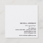 Carte De Visite Carré Modern Elegant Gold Infinity Symbol Wood (Dos)