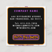 Carte De Visite Carré Modern Halloween Spooky Cute Collection (Dos)