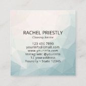 Carte De Visite Carré Modern House Cleaning Maid Service Housekeeping (Dos)