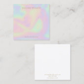 Carte De Visite Carré Modern marble rainbow script lampshade (Devant / Derrière)