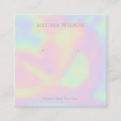 Carte De Visite Carré Modern marble rainbow script lampshade (Devant)