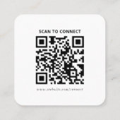 Carte De Visite Carré Modern Minimalist Custom QR Code Logo (Dos)