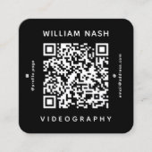 Carte De Visite Carré Modern professional duotone QR code (Devant)