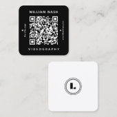 Carte De Visite Carré Modern professional duotone QR code (Devant / Derrière)
