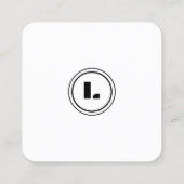 Carte De Visite Carré Modern professional duotone QR code (Dos)