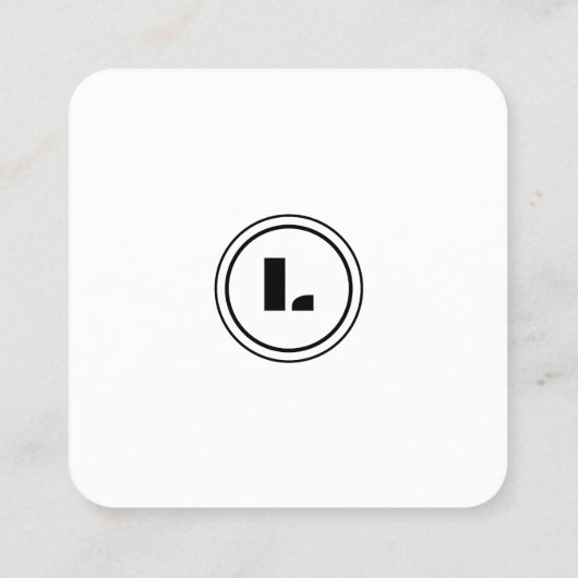 Carte De Visite Carré Modern professional duotone QR code (Dos)