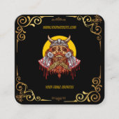 Carte De Visite Carré Modern social media add your logo photo QR code (Devant)