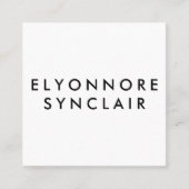 Carte De Visite Carré Modern White Craft Chocolate Founder QR Code (Devant)