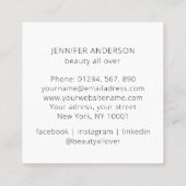 Carte de visite carré moderne à fleurs (Dos)