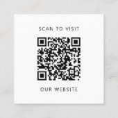 Carte De Visite Carré Moderne Ajoutez votre propre logo professionnel Bl (Dos)