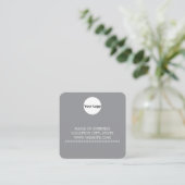 Carte de visite Carré moderne avec code QR (Debout devant)