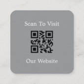 Carte de visite Carré moderne avec code QR (Dos)