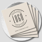 Carte De Visite Carré Moderne beige simple ajoutez votre logo