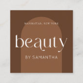 Carte De Visite Carré Moderne Boho Terracotta Lash Brows Belle (Devant)