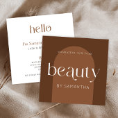 Carte De Visite Carré Moderne Boho Terracotta Lash Brows Belle