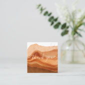 Carte De Visite Carré moderne boho terracotta merci pour votre commande (Debout devant)