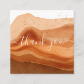 Carte De Visite Carré moderne boho terracotta merci pour votre commande (Devant)