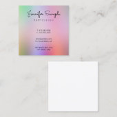 Carte De Visite Carré Moderne Calligraphie Script Modèle élégant (Devant / Derrière)