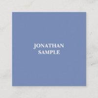 Moderne Carré Professionnel Élégant Bleu Simple