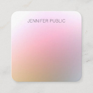 Carte De Visite Carré Moderne coloré élégant design Modèle tendance