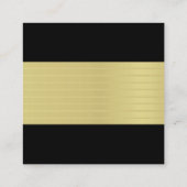 Carte De Visite Carré Moderne Creative Gold Striped Luxe (Dos)