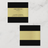 Carte De Visite Carré Moderne Creative Gold Striped Luxe (Devant / Derrière)