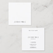 Carte De Visite Carré Moderne Creative Minimal Modèle Professional Chic (Devant / Derrière)