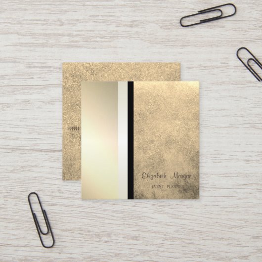 Carte De Visite Carré Moderne Design Professionnel Géométrique, Gratuit (Devant/Arrière en situation)