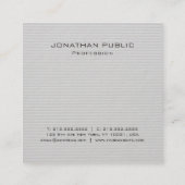 Carte De Visite Carré Moderne Design simple Professionnel Modèle élégant (Dos)