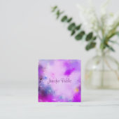 Carte De Visite Carré Moderne Élégant Calligraphie Script Nom Modèle (Debout devant)