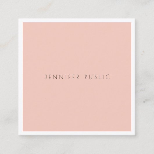 Carte De Visite Carré Moderne Élégant Design Simple Professionnel Luxe (Devant)