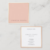 Carte De Visite Carré Moderne Élégant Design Simple Professionnel Luxe (Devant / Derrière)