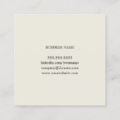 Carte De Visite Carré Moderne Elegant Faux Gold Stripes Consultant (Dos)