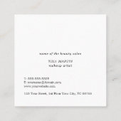 Carte De Visite Carré Moderne Elégant Faux Silver Lips Maquillage Artist (Dos)