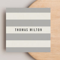Moderne Elegant Grey Stripes Consultant