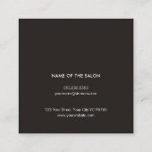 Carte De Visite Carré Moderne Elegant gris blanc Bobby Pins coiffeuse (Dos)